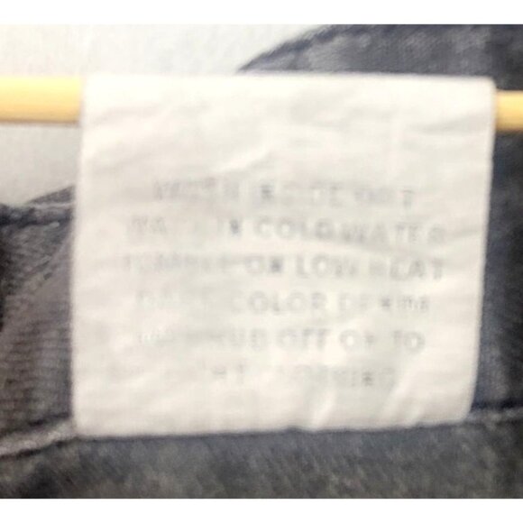 Vintage1 Black Distressed Skinny Jeans Zipper Ankle Stitch Detailing Size 25 - Picture 13 of 15